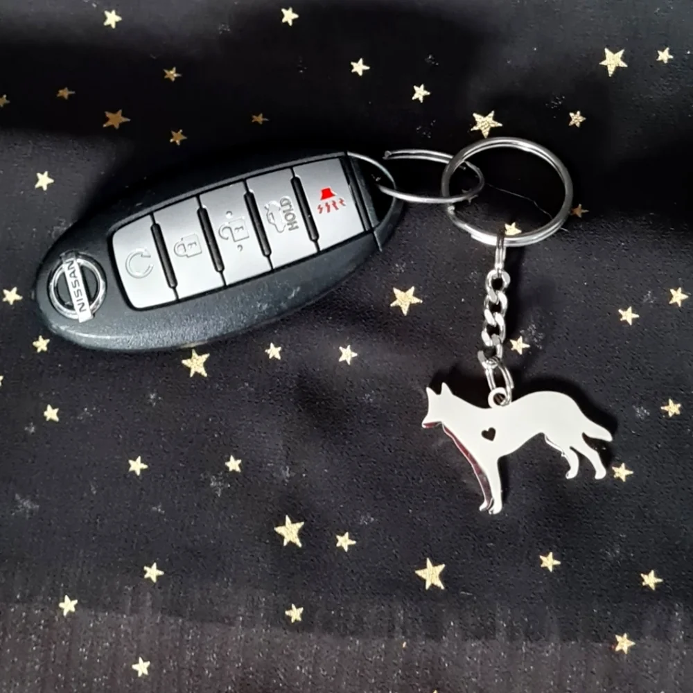 German Shepard Love Keychain - Picture 2 of 3